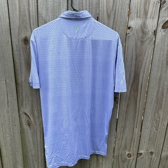 TaylorByrd Polo Large Golf Blue Red Spandex Polyester Cool Lightweight - Picture 2 of 6